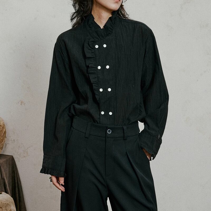 長袖 フリルディテール シャツ 2color MTO0425