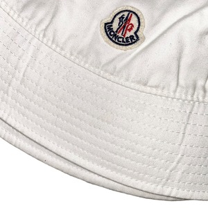 MONCLER white cotton bucket hat