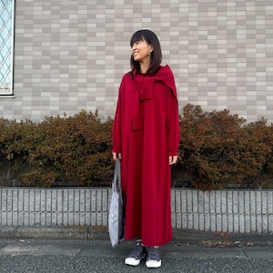 クルーネック ニットワンピース