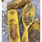 手鏡・ブラシ2個・爪磨き 4pcセット（木製）身だしなみセット