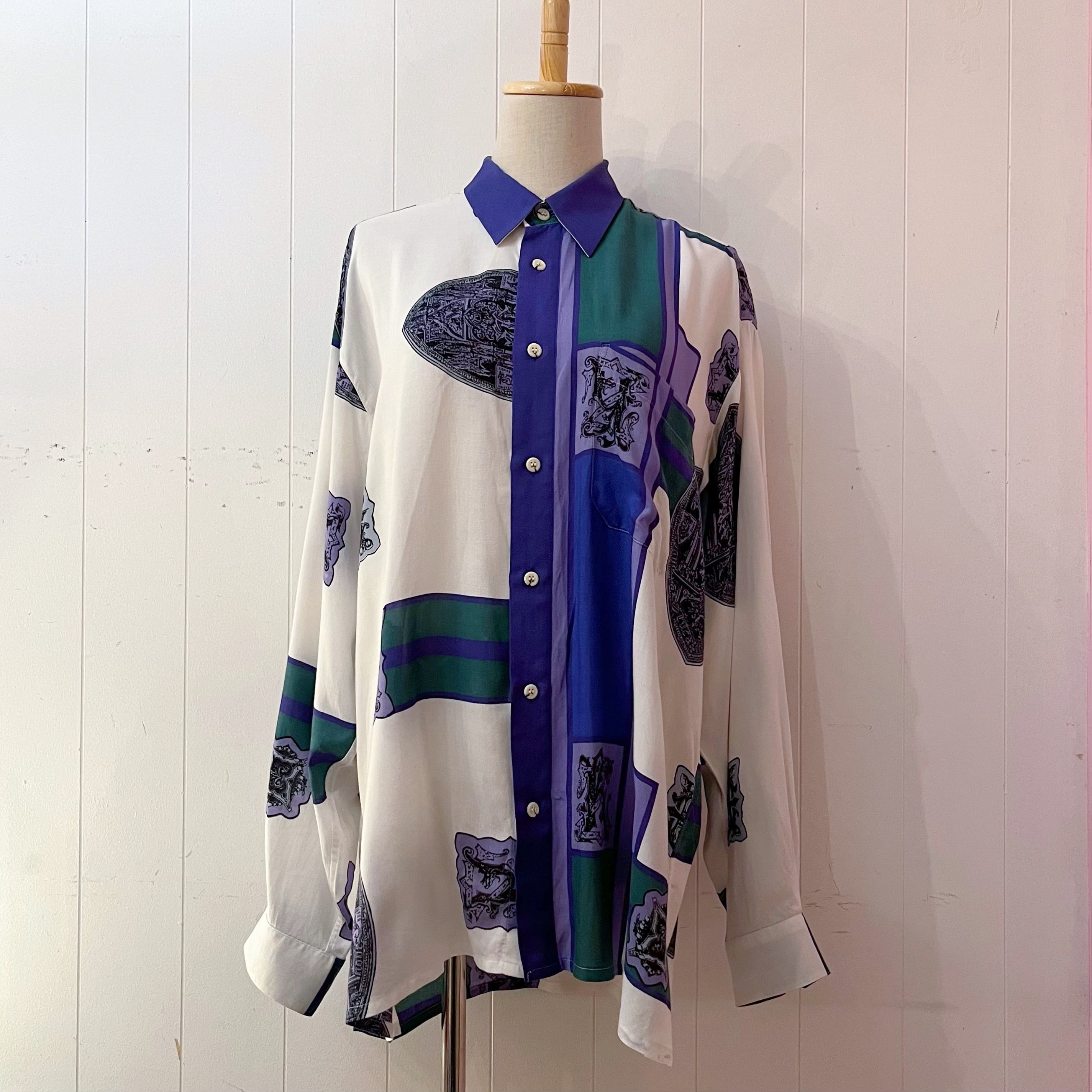 geometric pattern mens shirt