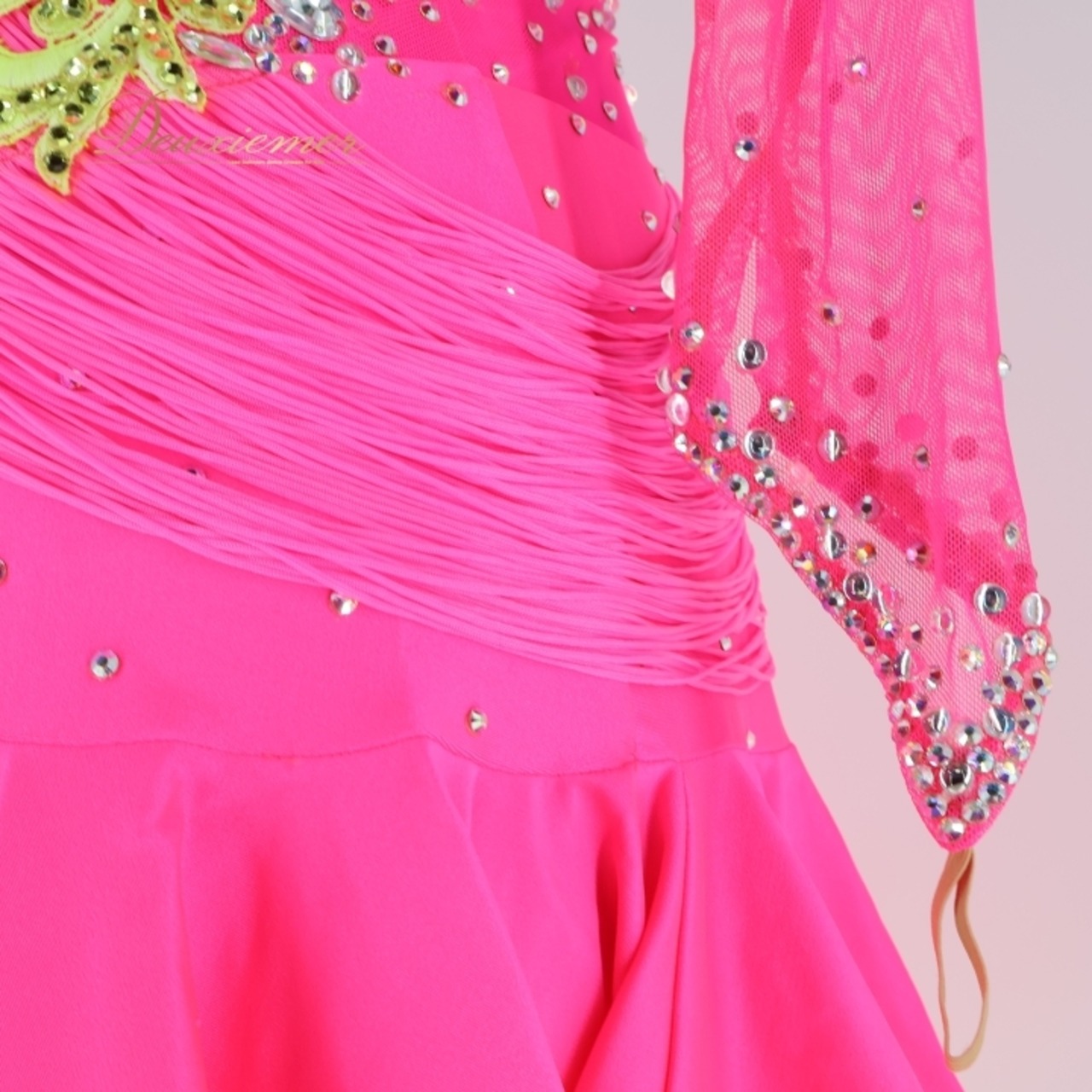 社交ダンス 衣装 白樺ドレス ラテン ドレス ワンピース 黄色 ピンク デモ 競技 ダンス パーティ 発表会 鮮やか かわいい ピンク系 イエロー系 フォーマル ダンス衣装 女性用 おしゃれ ステージ衣装 ビビッド コスチューム ダンスパーティ