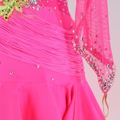 社交ダンス 衣装 白樺ドレス ラテン ドレス ワンピース 黄色 ピンク デモ 競技 ダンス パーティ 発表会 鮮やか かわいい ピンク系 イエロー系 フォーマル ダンス衣装 女性用 おしゃれ ステージ衣装 ビビッド コスチューム ダンスパーティ