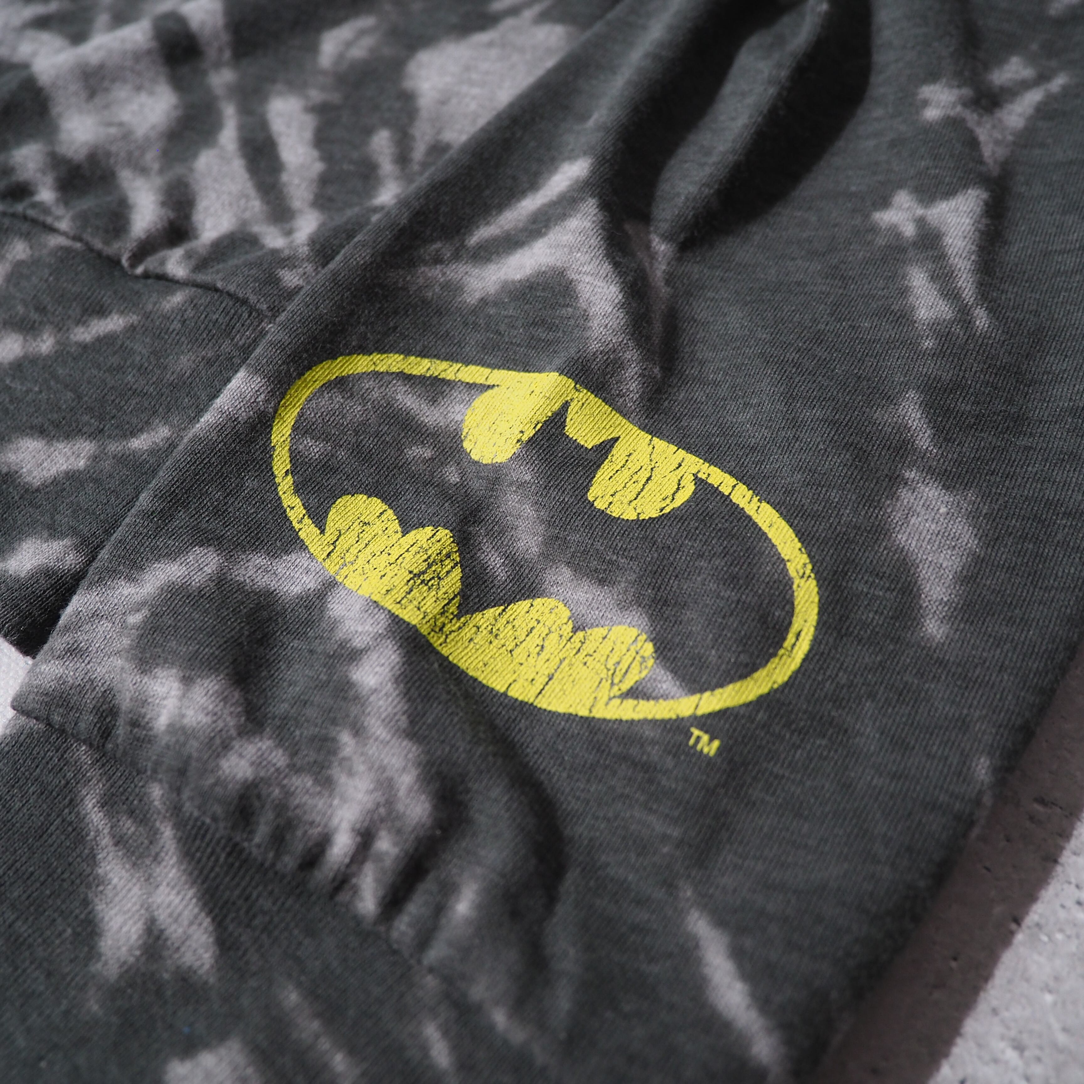 ” BATMAN ” Faint printed Tie dye dyeing long sleeve Tee
