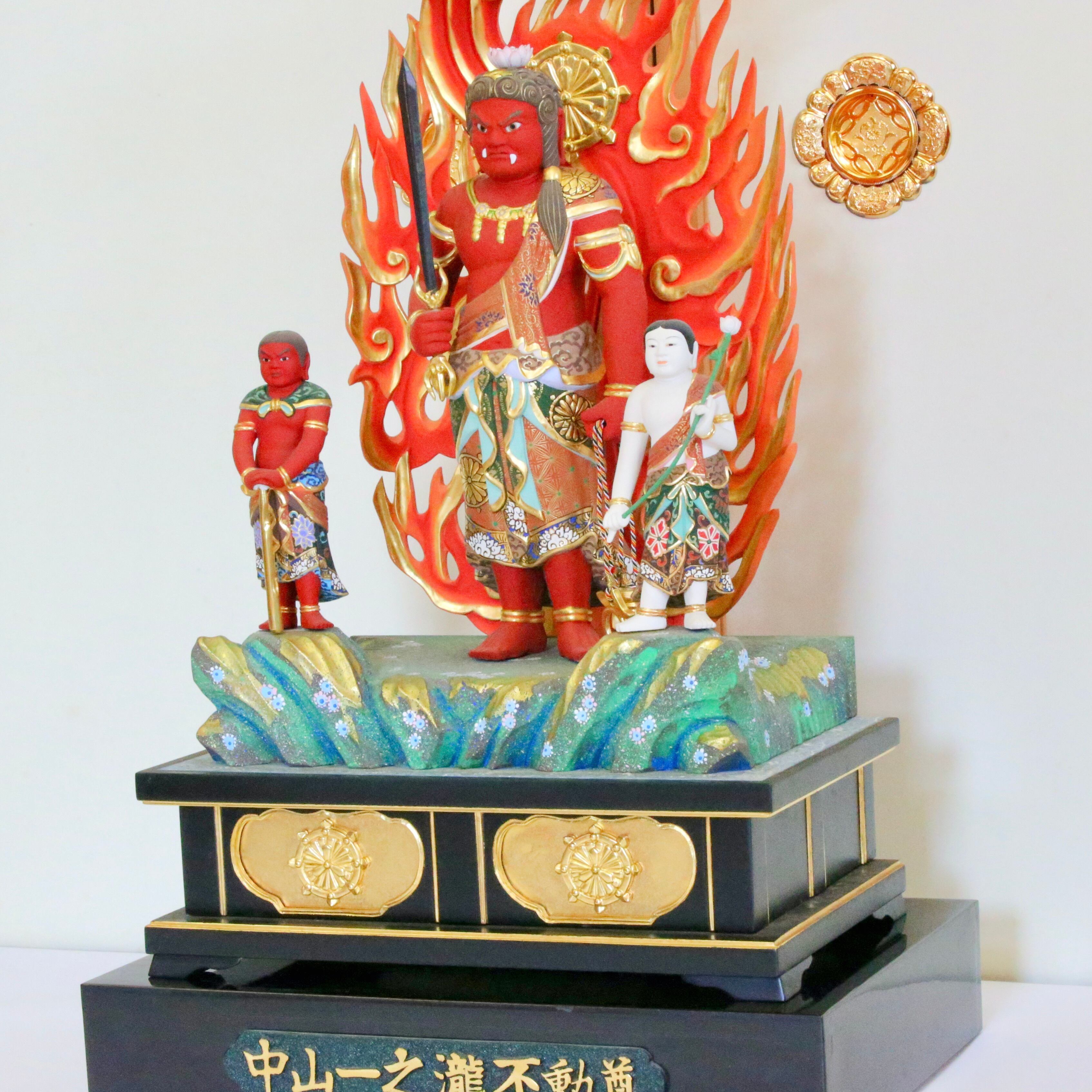中山一之瀧赤不動尊 矜羯羅童子 制咜迦童子仏像【大型】《1体限定