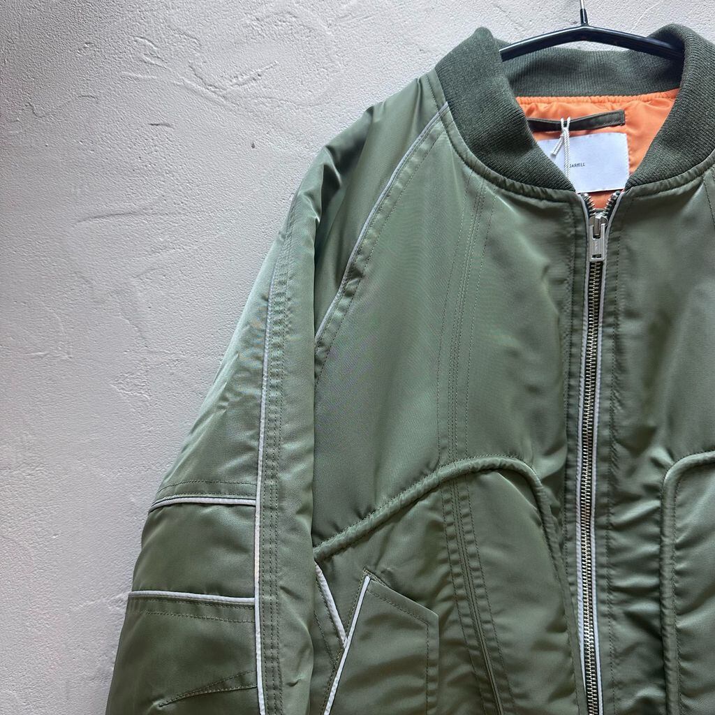 シュガーヒルフライトジャケットサイズ3 SUGARHILL シュガーヒル 24AW PIPING BOMBER JACKET フライト