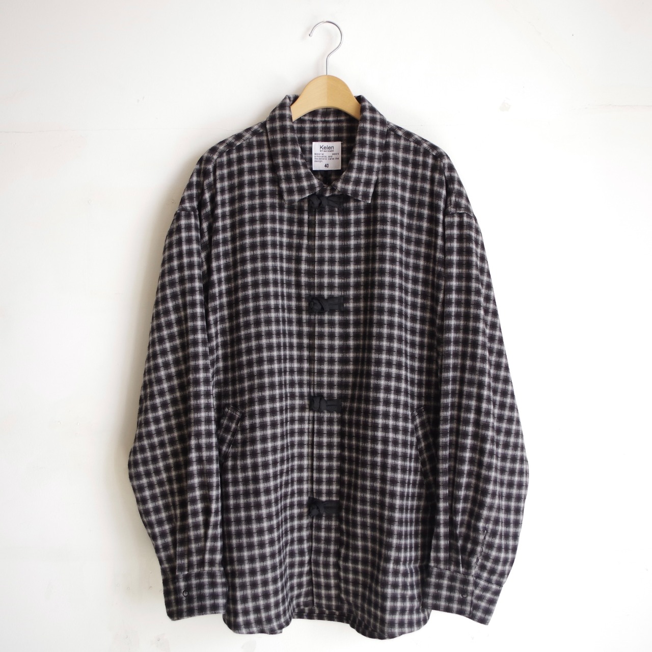 kelen   CHINA BUTTON CHECK SHIRT "BRETON"