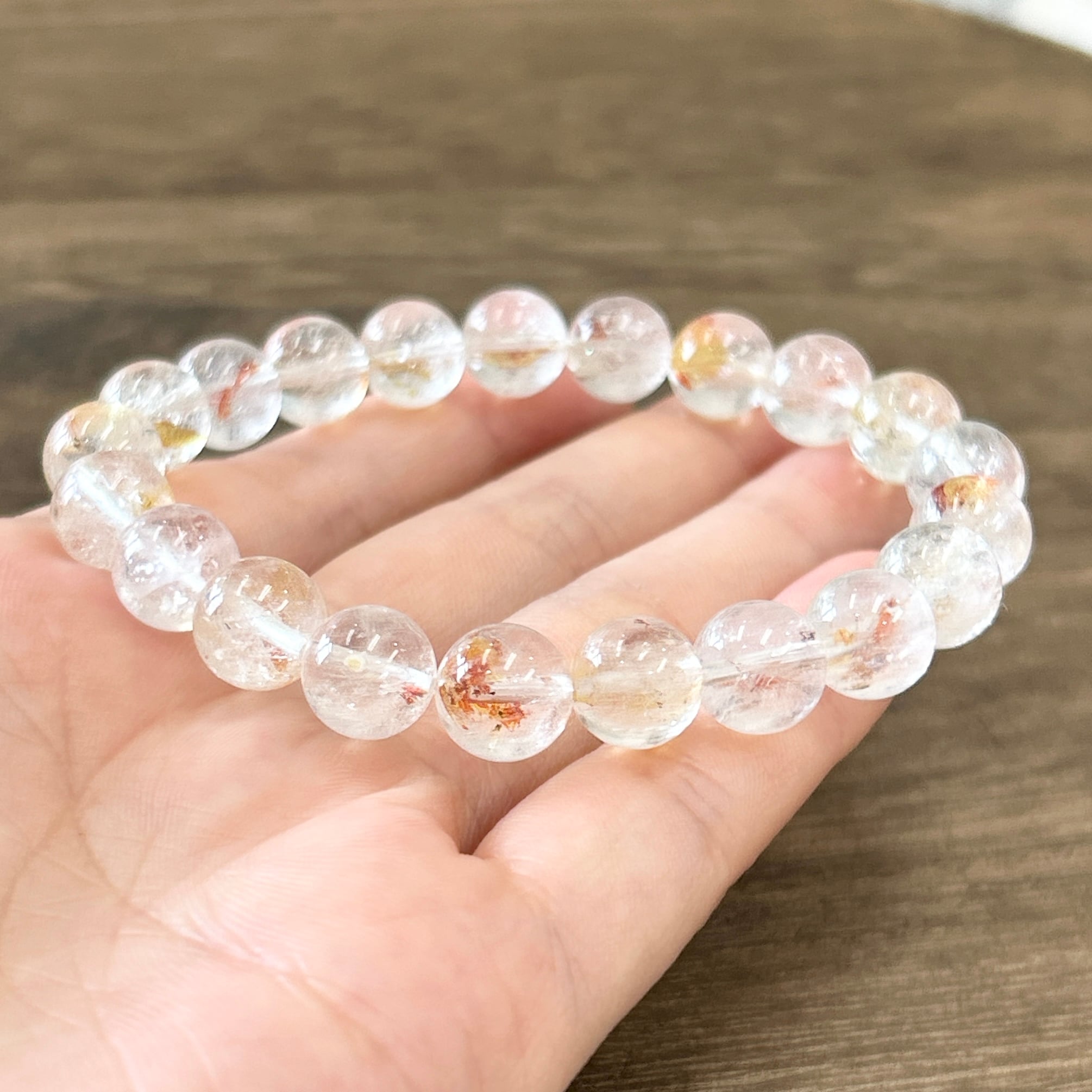 金魚水晶】ライモナイトインクォーツ♪9ミリ♪天然石♪天然石