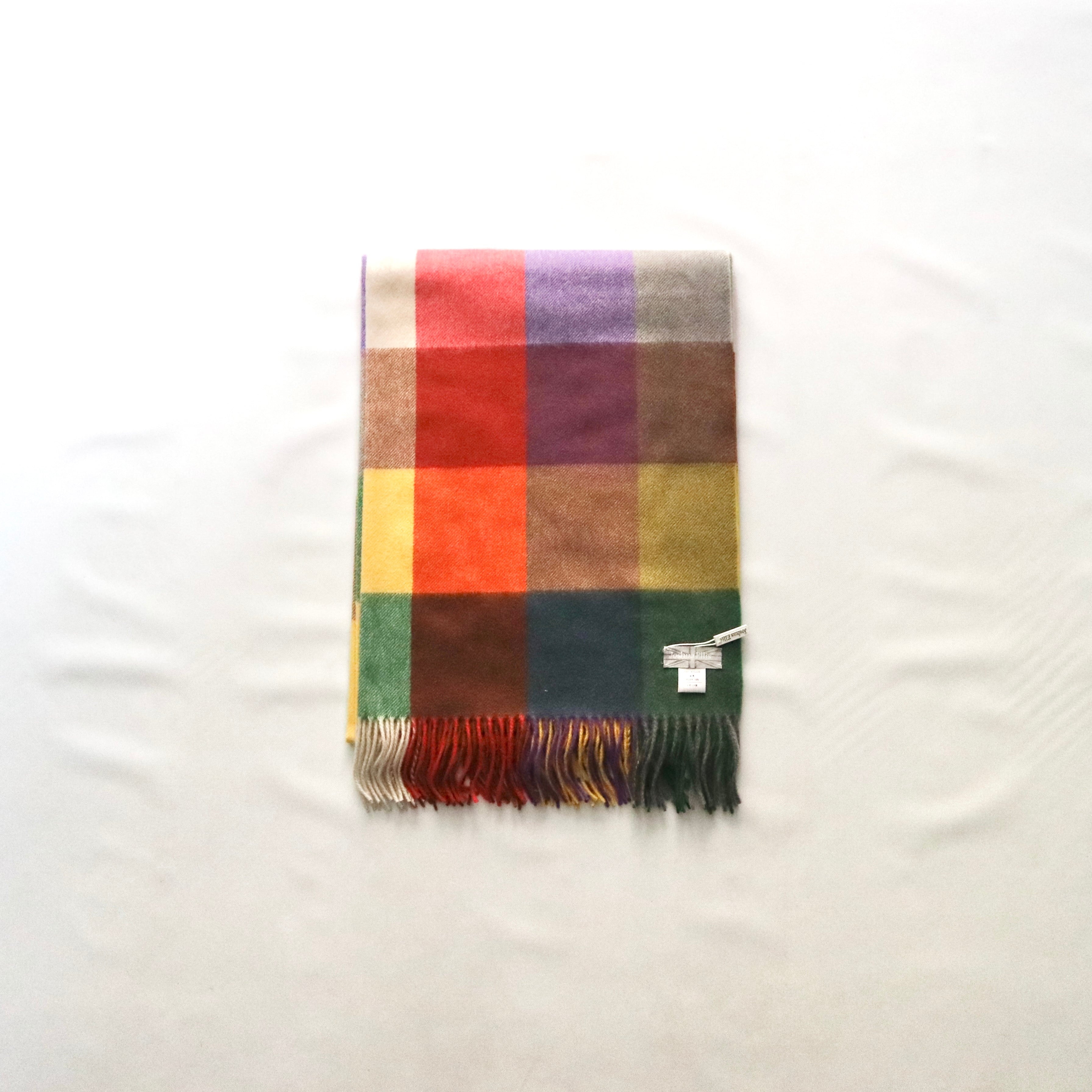 【Joshua Ellis ジョシュアエリス】CASHMERE STOLE -BLOCK CHECK- カシミヤストール ブロックチェック CPG52514