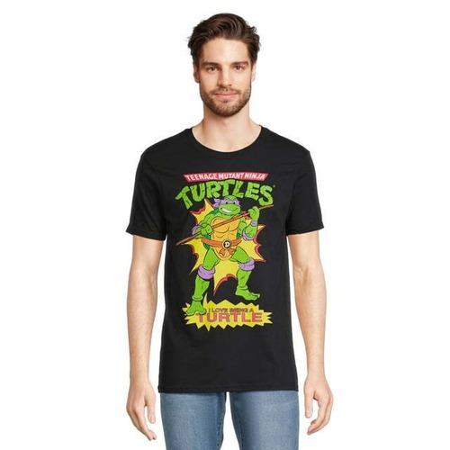 Tシャツ TMNT タートルズ I Love Being a TURTLE SHIRT 黒