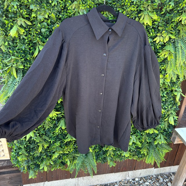 袖バルーンシャツカーディガン