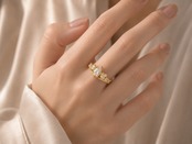 Crest Ring｜18K Gold Plated