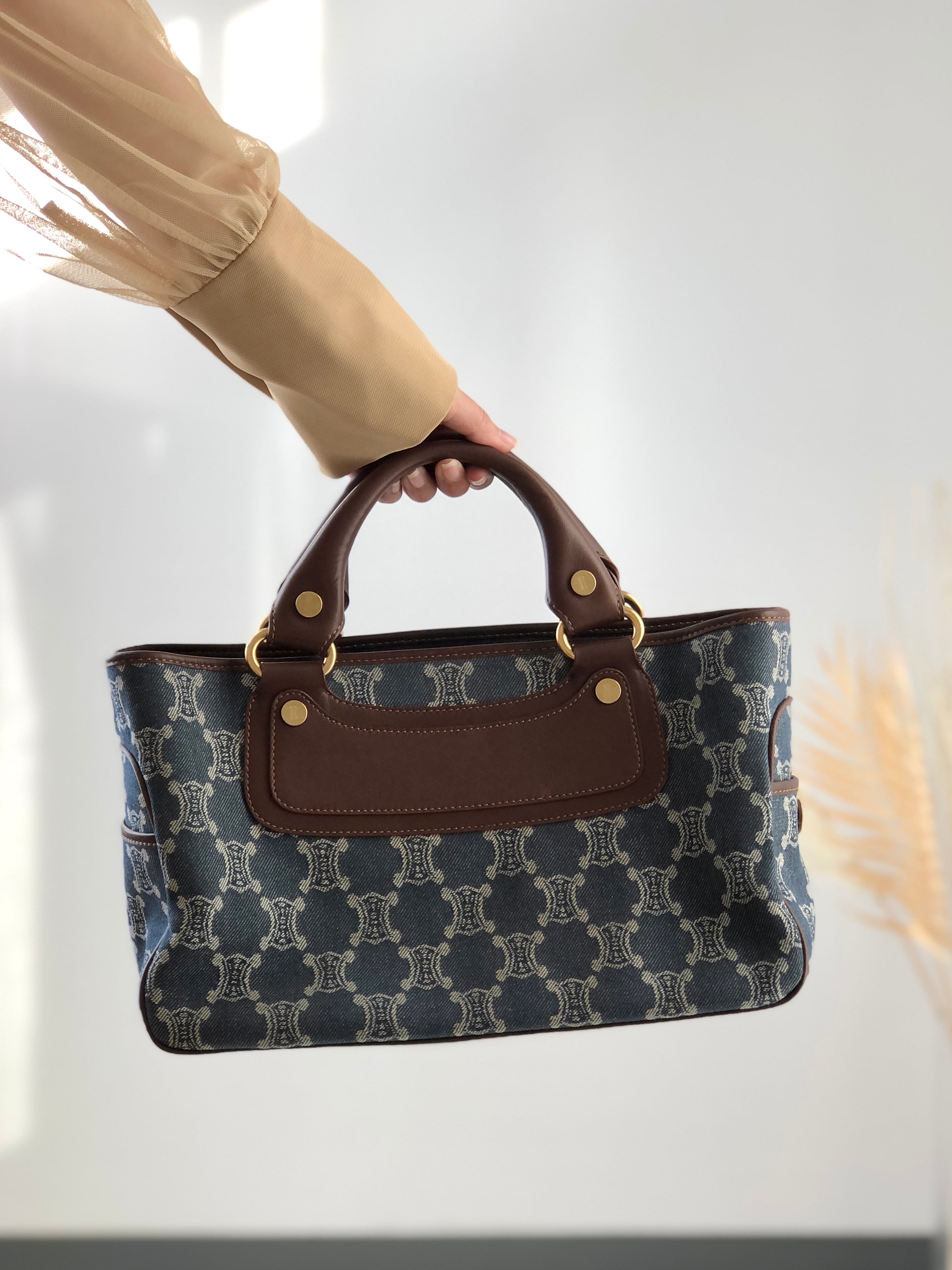 日本直送 名牌中古包 】CELINE セリーヌ パリマカダム ハンドバッグ 