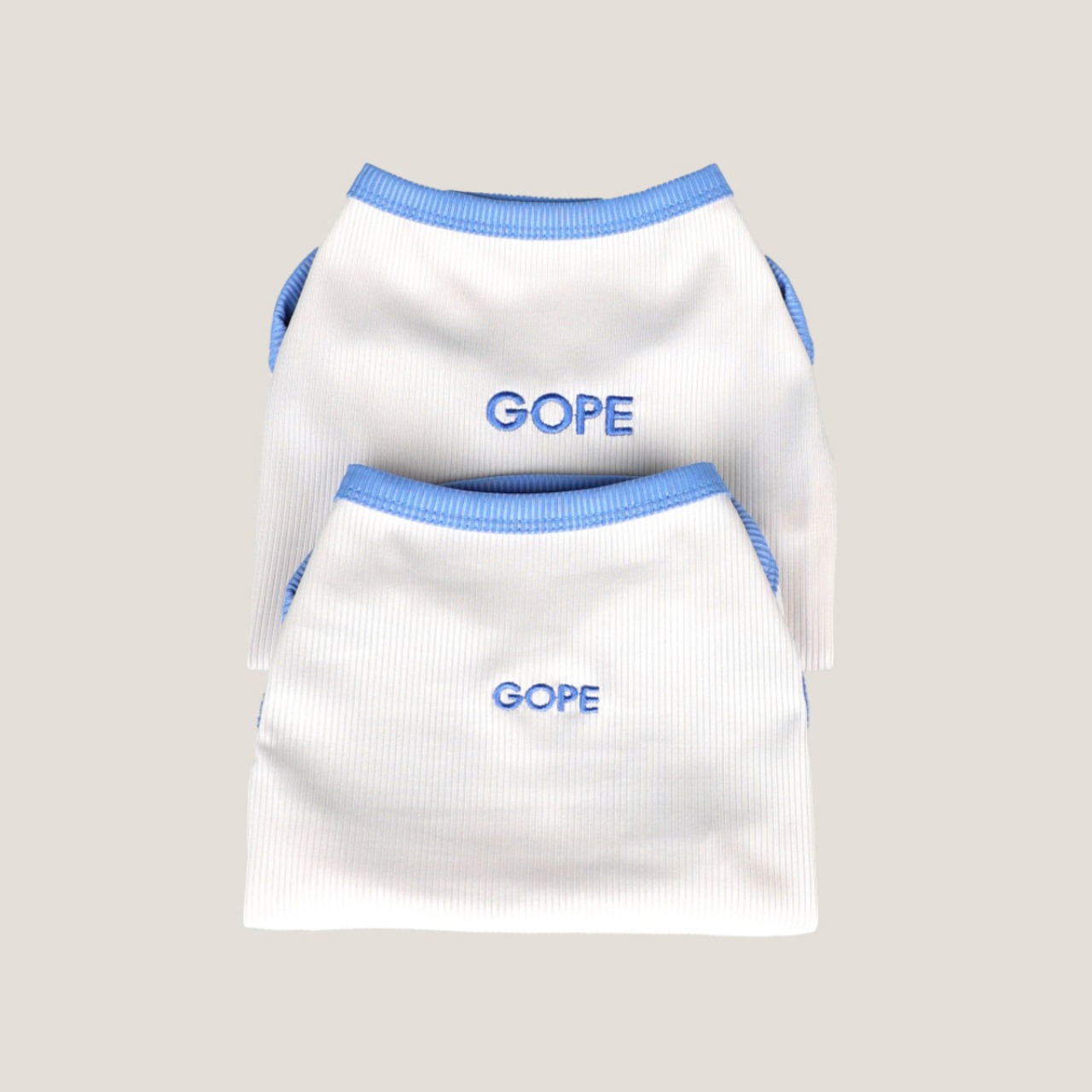 【予約】[ GOPE ] Coolever Dog Sleeveless｜Sky Blue × Ivory - 3