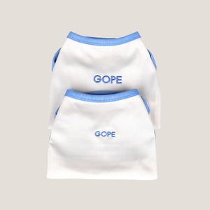 【予約】[ GOPE ] Coolever Dog Sleeveless｜Sky Blue × Ivory