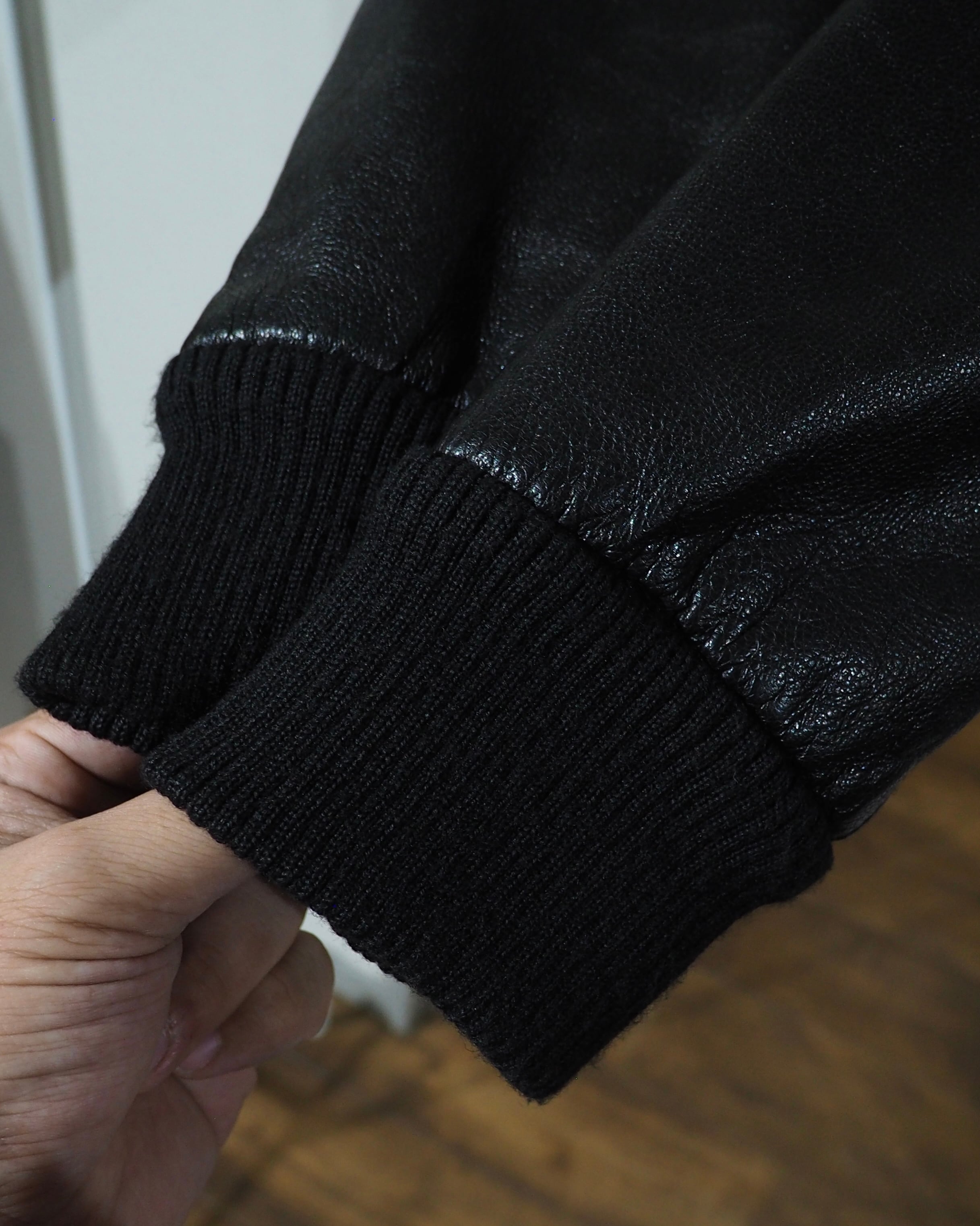 ” Made in Italy - DOLCE&GABBANA ” Special Black Lamb Leather Single Riders Jacket