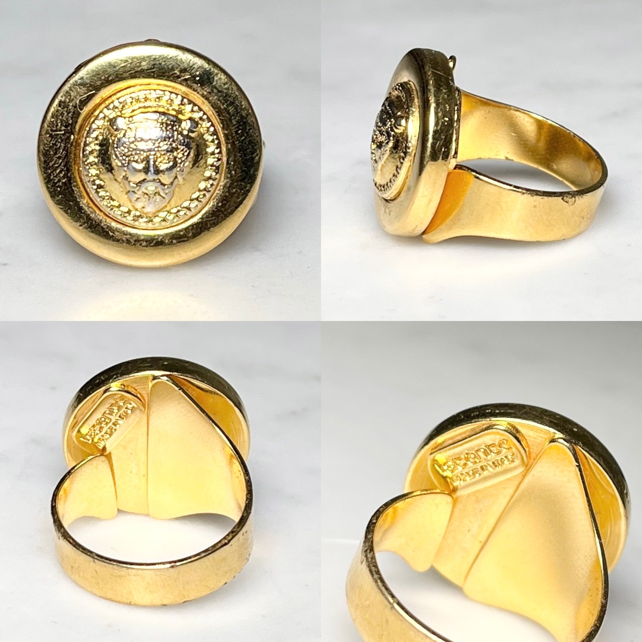 ISTANTE gold color metal signet ring