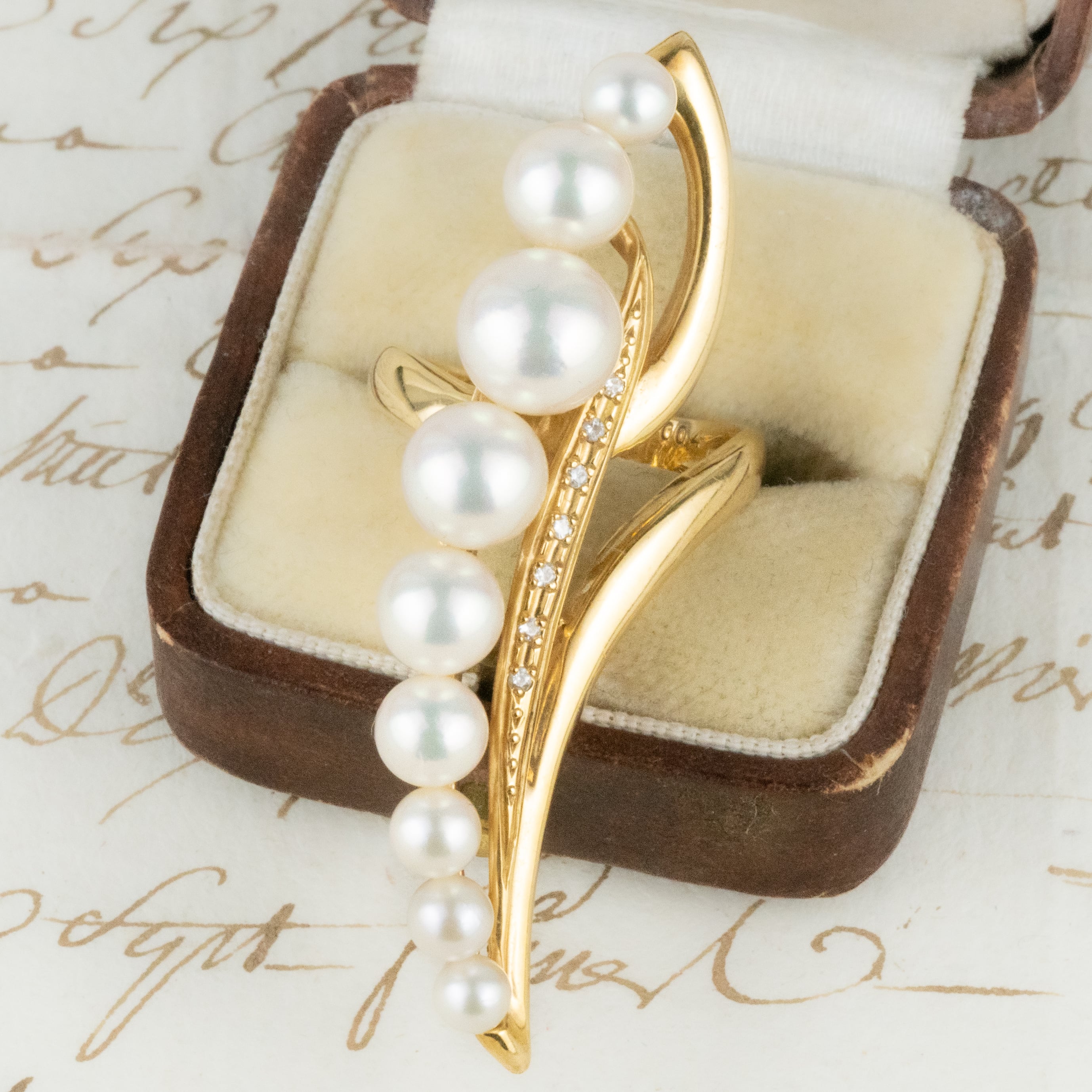 フランス ヴィンテージ 南洋ゴールドパールピアス Ｋ18 フランス ヴィンテージ 南洋ゴールドパールピアス K18