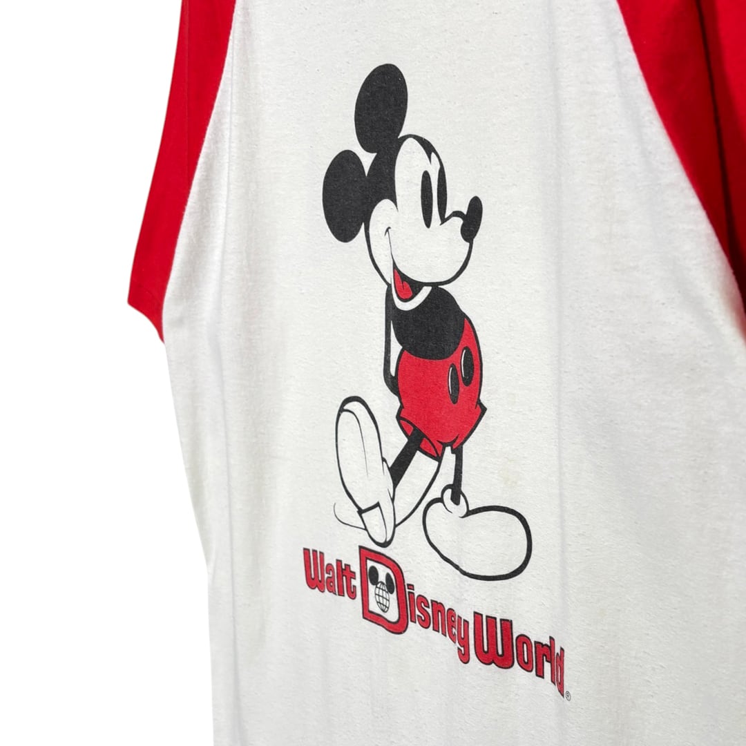 80s ミッキーマウス 白足 USA製 ヴィンテージ Tシャツ ディズニー