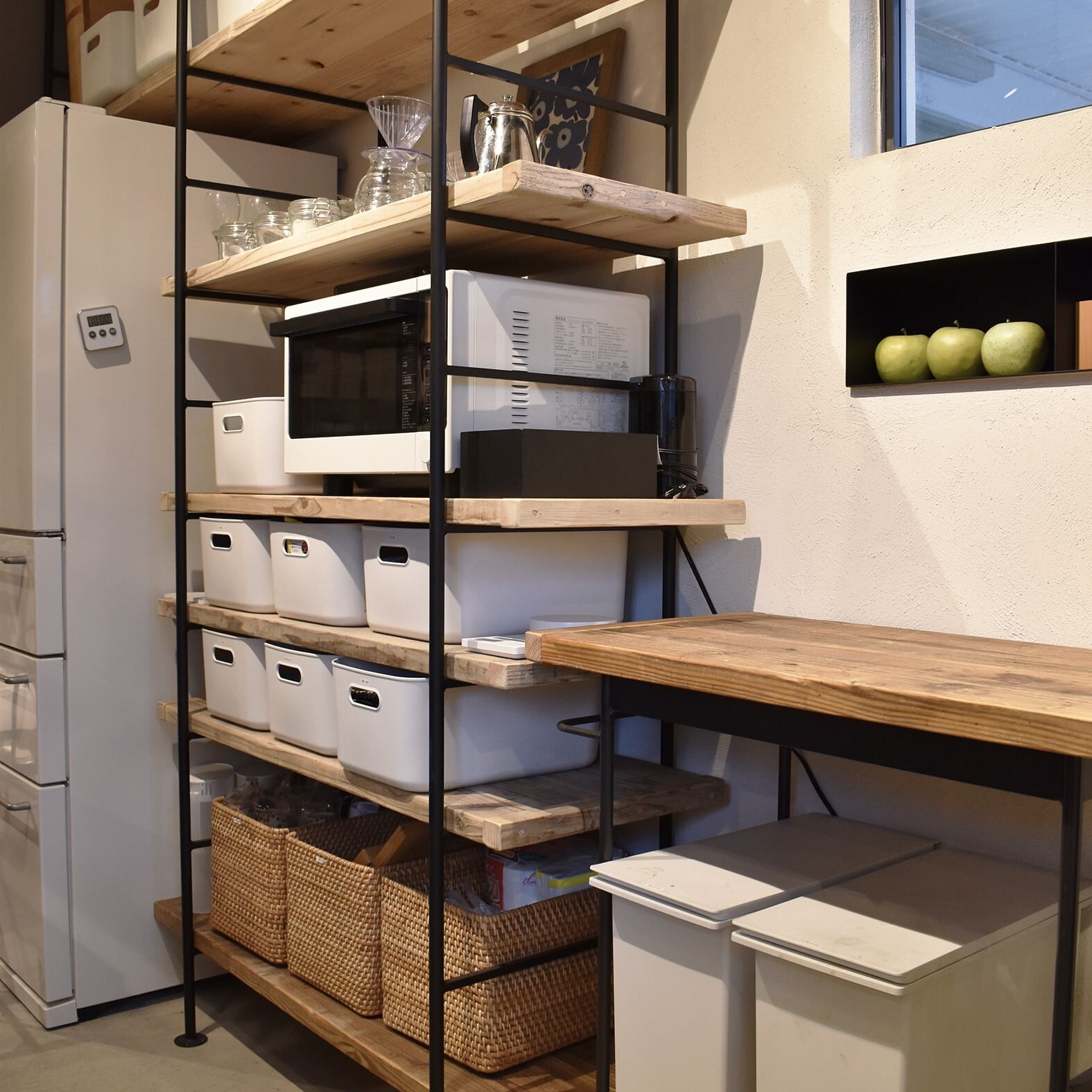 ムク ハシゴシェルフフレーム 【MUK-1561】 サンドブラック塗装 DIY