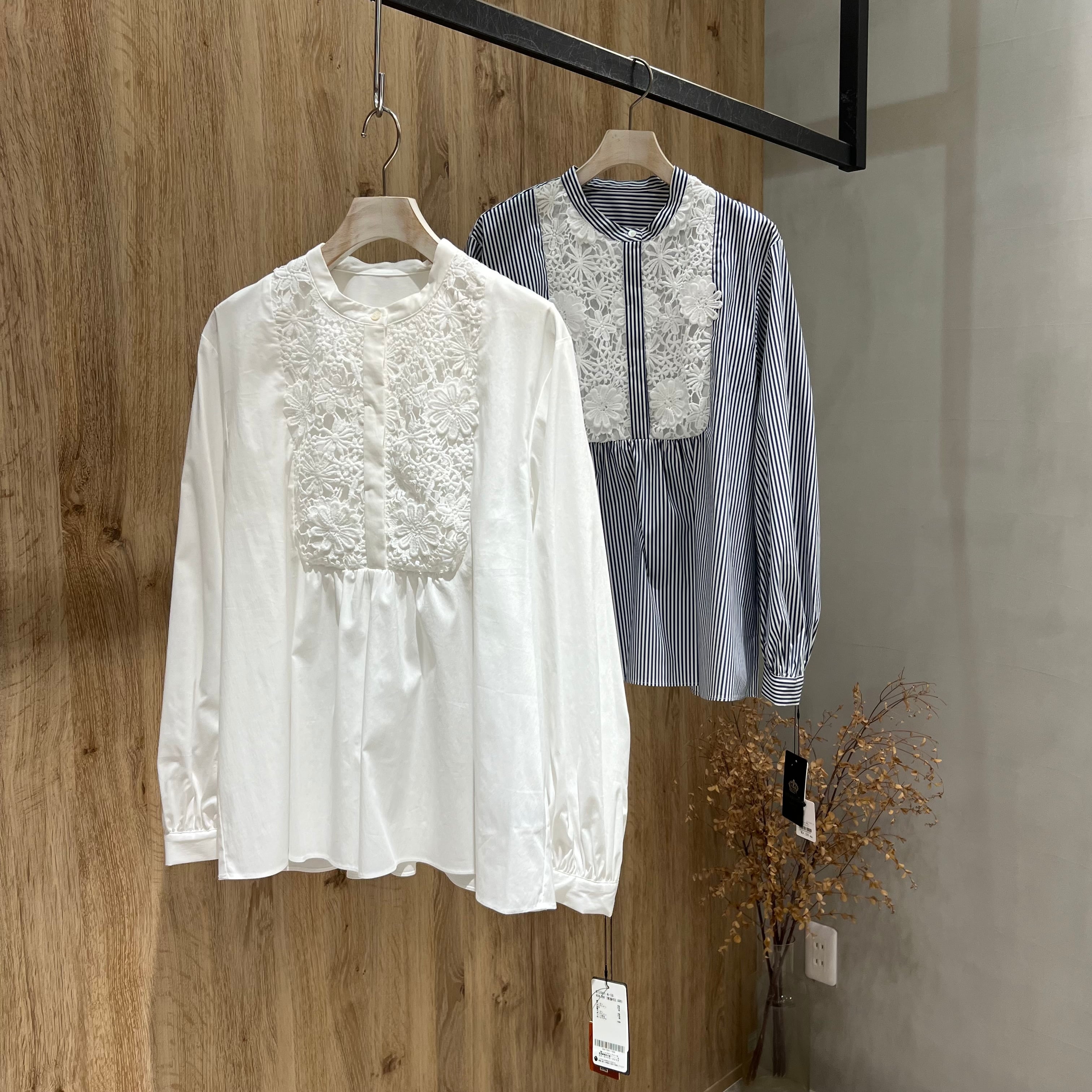 美品❤️2024AW❤️verybrain ベリーブレイン コットンレースブラウス BRAHMIN【2026AW】ブロードレースブラウス(N) | whispermusee