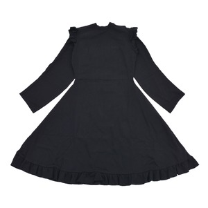 【VETEMENTS】RUFFLE JERSEY DRESS(BLACK)