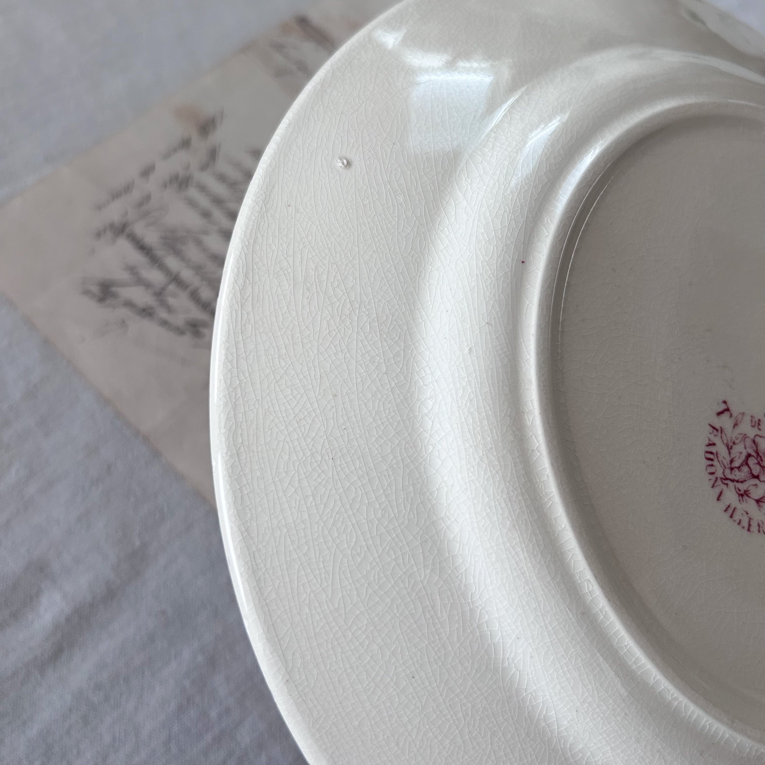 フランスアンティーク】 Badonviller（バドンヴィレ） JASMIN プレート