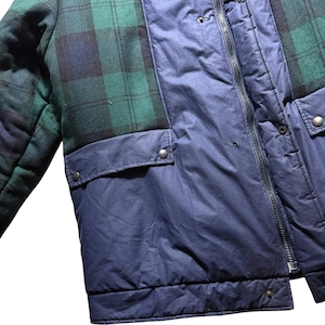 vintage VALENTINO GARAVANI check wool switching padding jacket