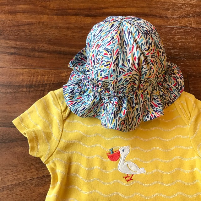 ベビーsサイズ 新生児 約生後6ヶ月頃 ベビーチューリップハット リバーシブル ハンドメイド 帽子 赤ちゃん テノモノ