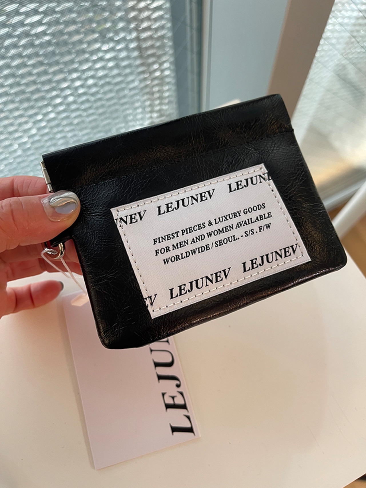 【25aw】牛革100％・Lettering Mini Pouch Card Case_2colors