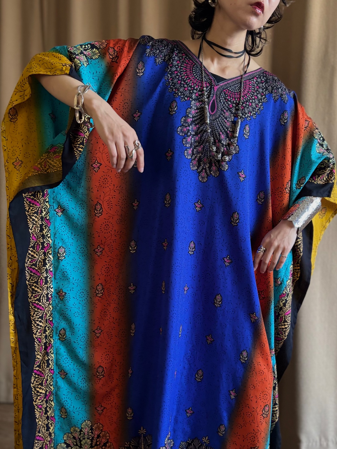 vibrant ethnic print import dress-5149-8