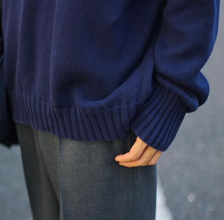 Polo by Ralph Lauren ネイビー オーバーサイズ コットン ニット