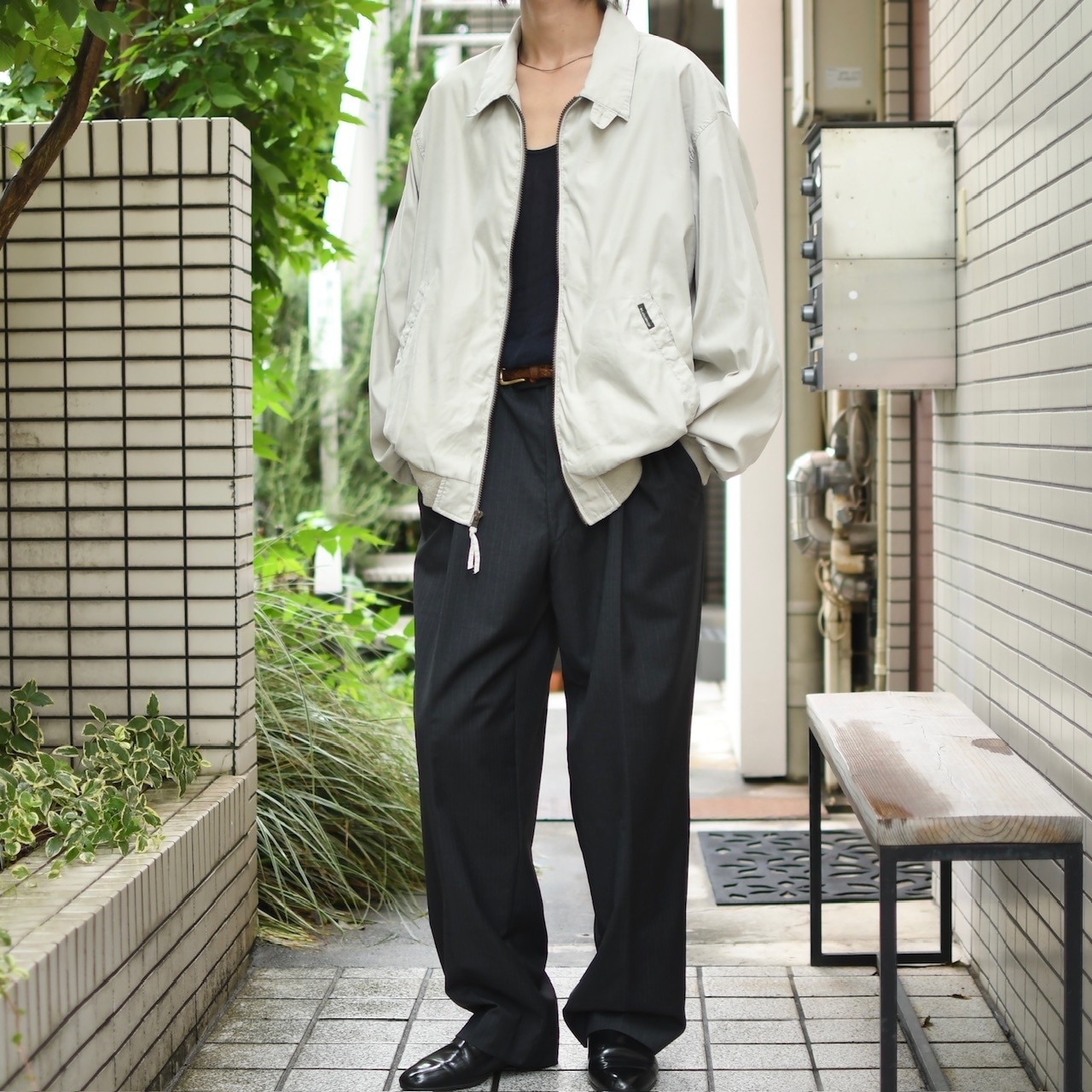 weatherproof smooth blouson ivory