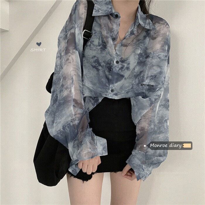 スタンダードシャツ レディースルーズジャケット スプリングトップス ロング レトロ 春物 モンロー58384959987