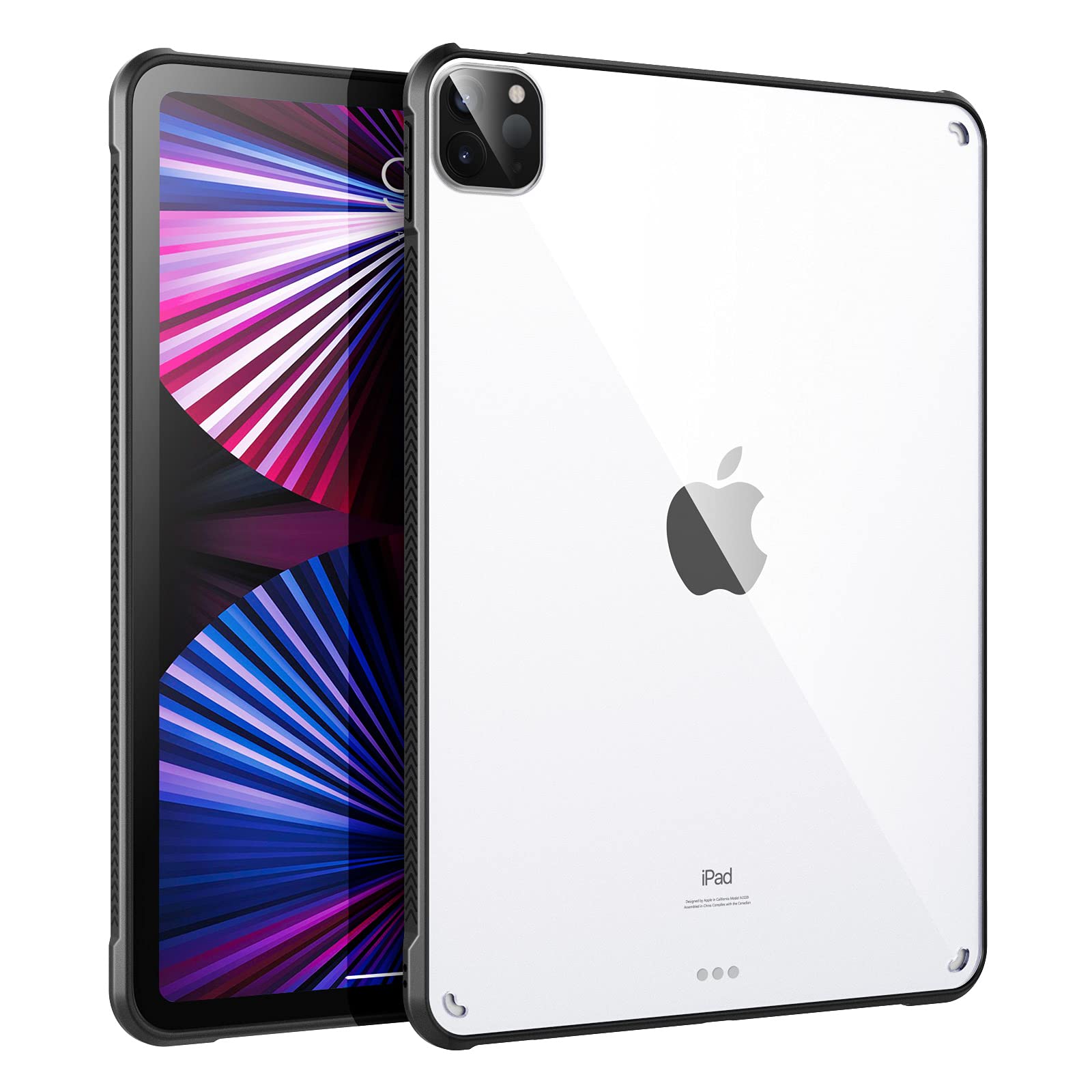iPad Pro 11 ケース 2022/2021 MoKo iPad Pro 11 第4/3世代適用クリアケース Apple Pencil2のペアリング & 充電に対応 軽量 薄型 耐衝撃 シンプル 四角特別保護 アクリルバック TPU製縁 透明ブラックフチ