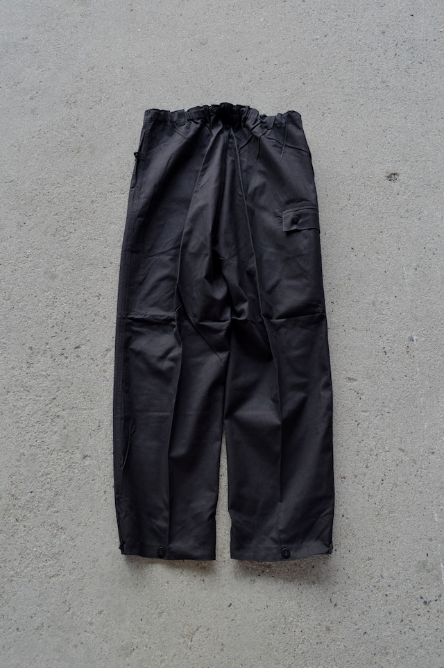 East German Army 80s Custom Dyed Black Dead Stock Fade Black Work Trouser 東ドイツ軍 1980年代 ワークトラウザー