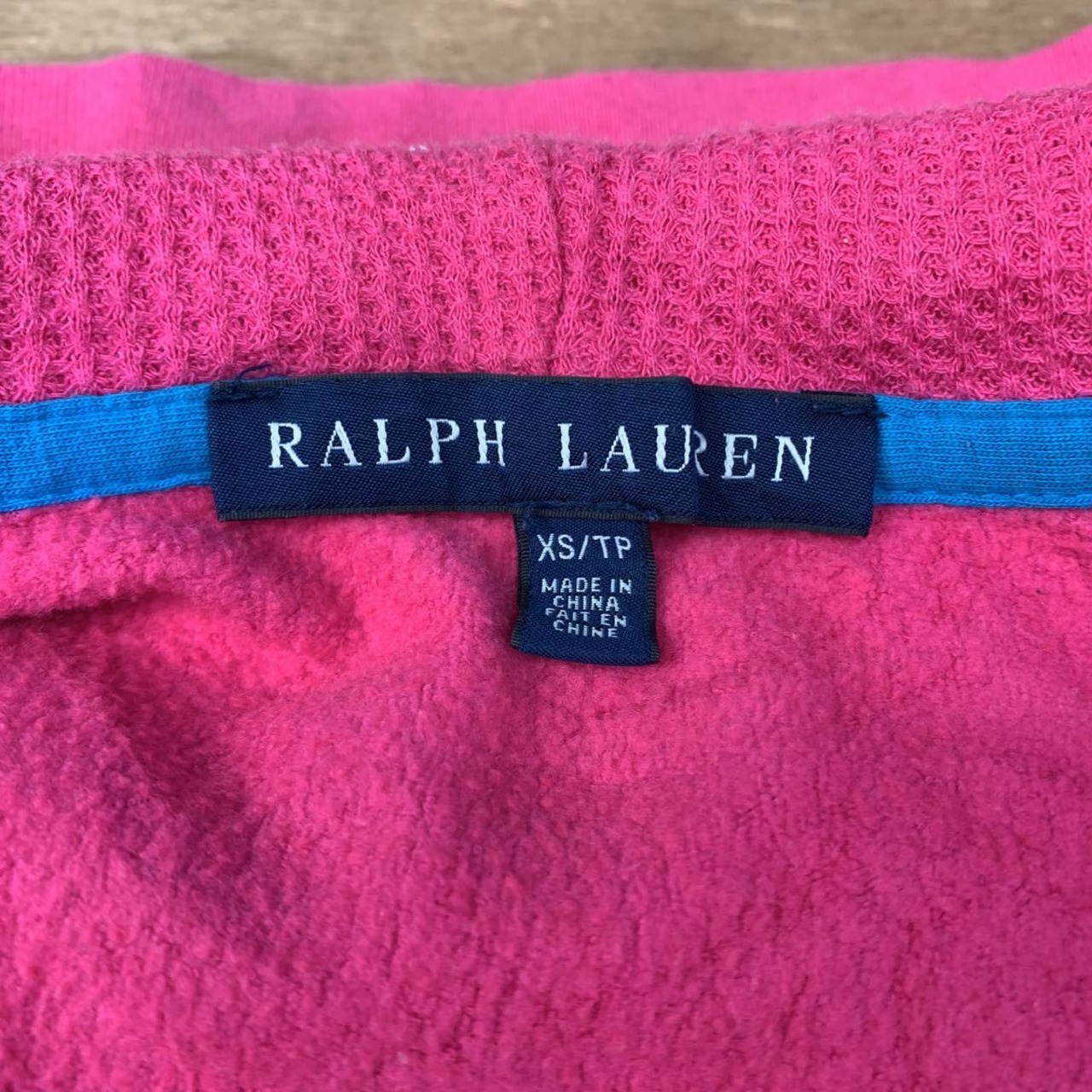 RALPH LAUREN ジップアップ スウェット パーカー レディース XS ピンク 