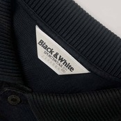Black&White ブラックアンドホワイト ワンポイント 半袖 ポロシャツ LL/ブラック メンズ ゴルフ