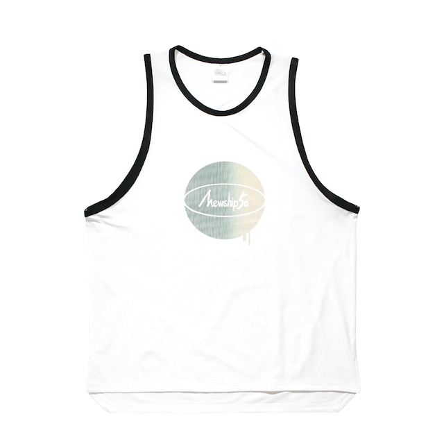 "G.BALL" Tanktop <White×Green×Beige> - メイン画像