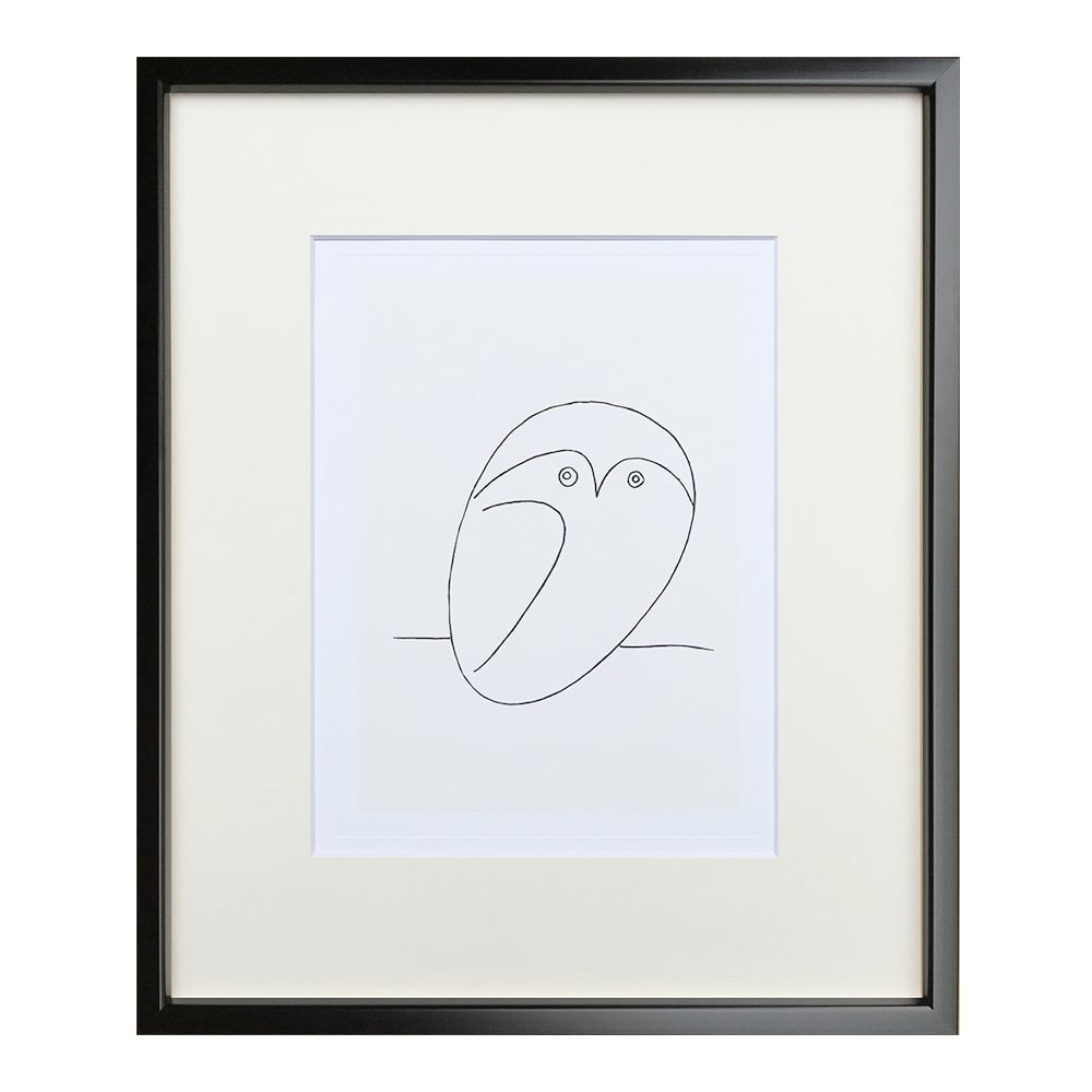 額縁付き] パブロ・ピカソ「Le hiobou（ふくろう）」ブラックフレーム