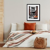 Manhattan Soul Drive｜ブルックリンブリッジを駆け抜けるクラシックカーのアートポスター｜都会と情熱の融合A4ポスター