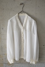 White smocked blouse