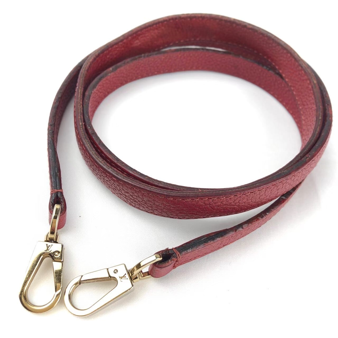 ルイヴィトン  ショルダーストラップ レッド  LOUIS VUITTON 肩掛けストラップ バッグアクセサリー バッグストラップ ルイ・ヴィトン 牛本革 ショルダー ベルト バッグ