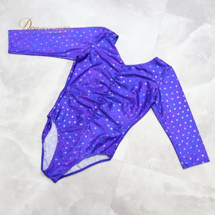 バレエ 衣装 レオタード ブルー系 チャコット Chacott トップス 花柄