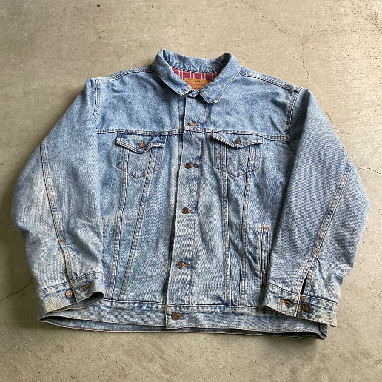 80's USA製 ビンテージ ■ Levi's リーバイス チェック ライナー