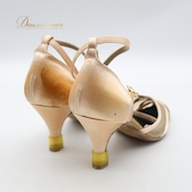 社交ダンス 衣装 シューズ ピンク系 DANCE ROUTE MARS 靴 くつ ヒール オープントゥ レディース メッシュ 上品 光沢 ストラップ ステージ イベント 練習 レッスン ダンス衣装 かわいい