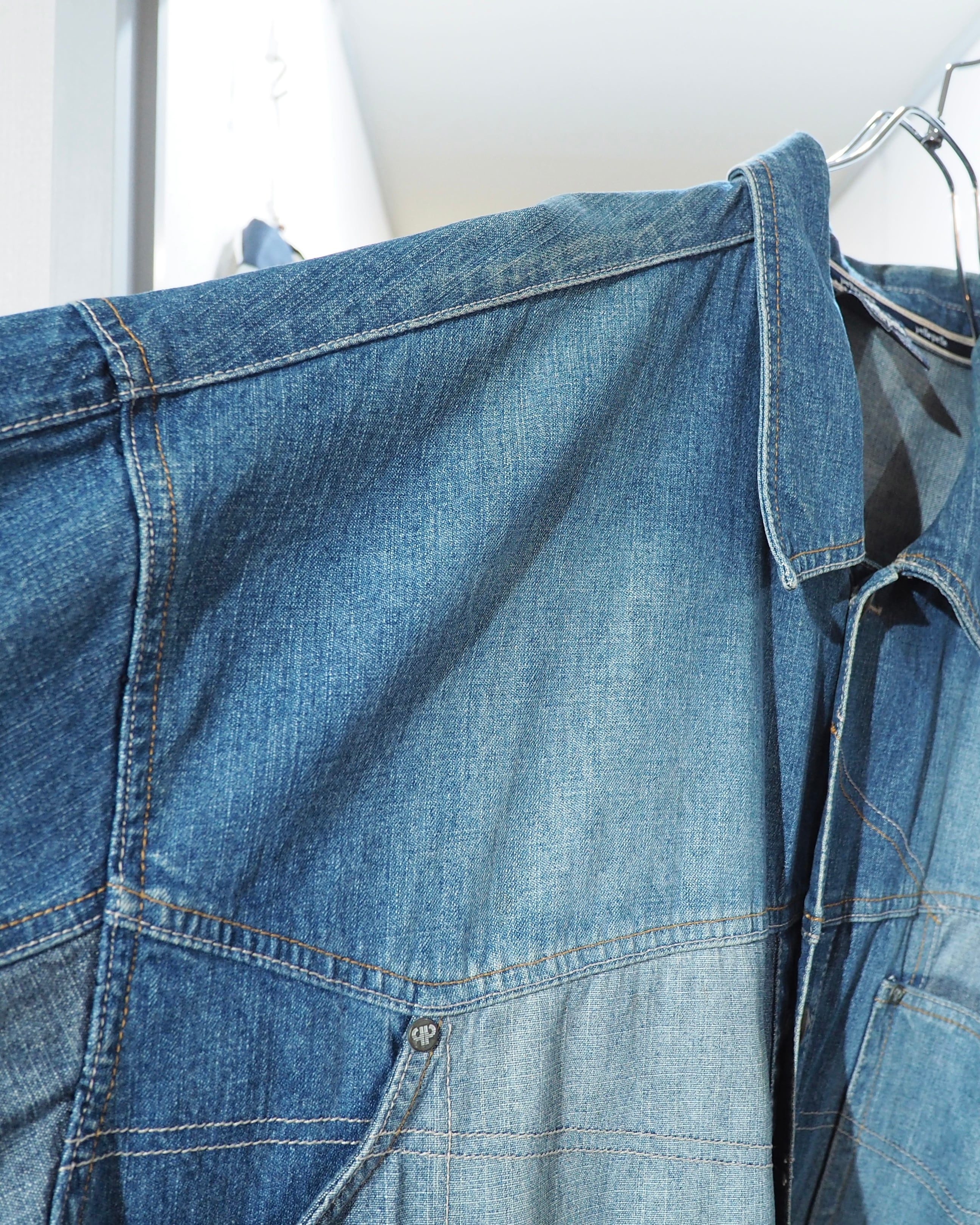 1990s " pellepelle " Special Rebuiling Over silhouette vintage Denim jacket