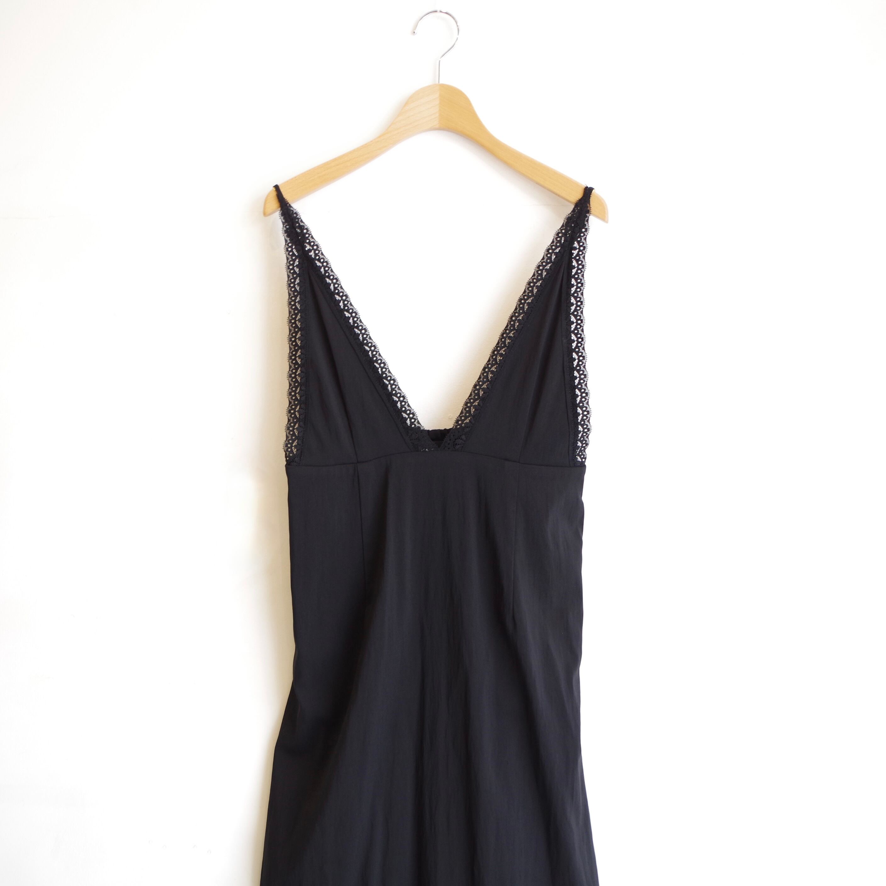 SINME キャミソールワンピース ブラック×ブラックレース | 1F Store