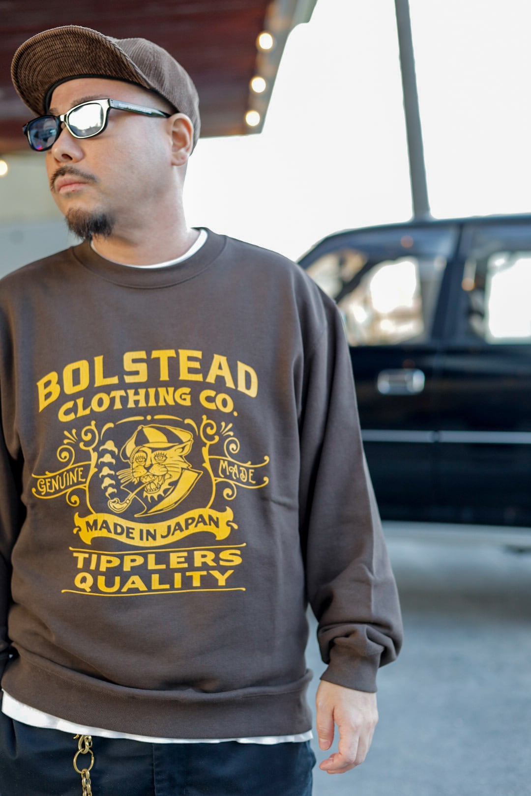 LECHEROUS TIGER L/S SWEAT(BROWN)