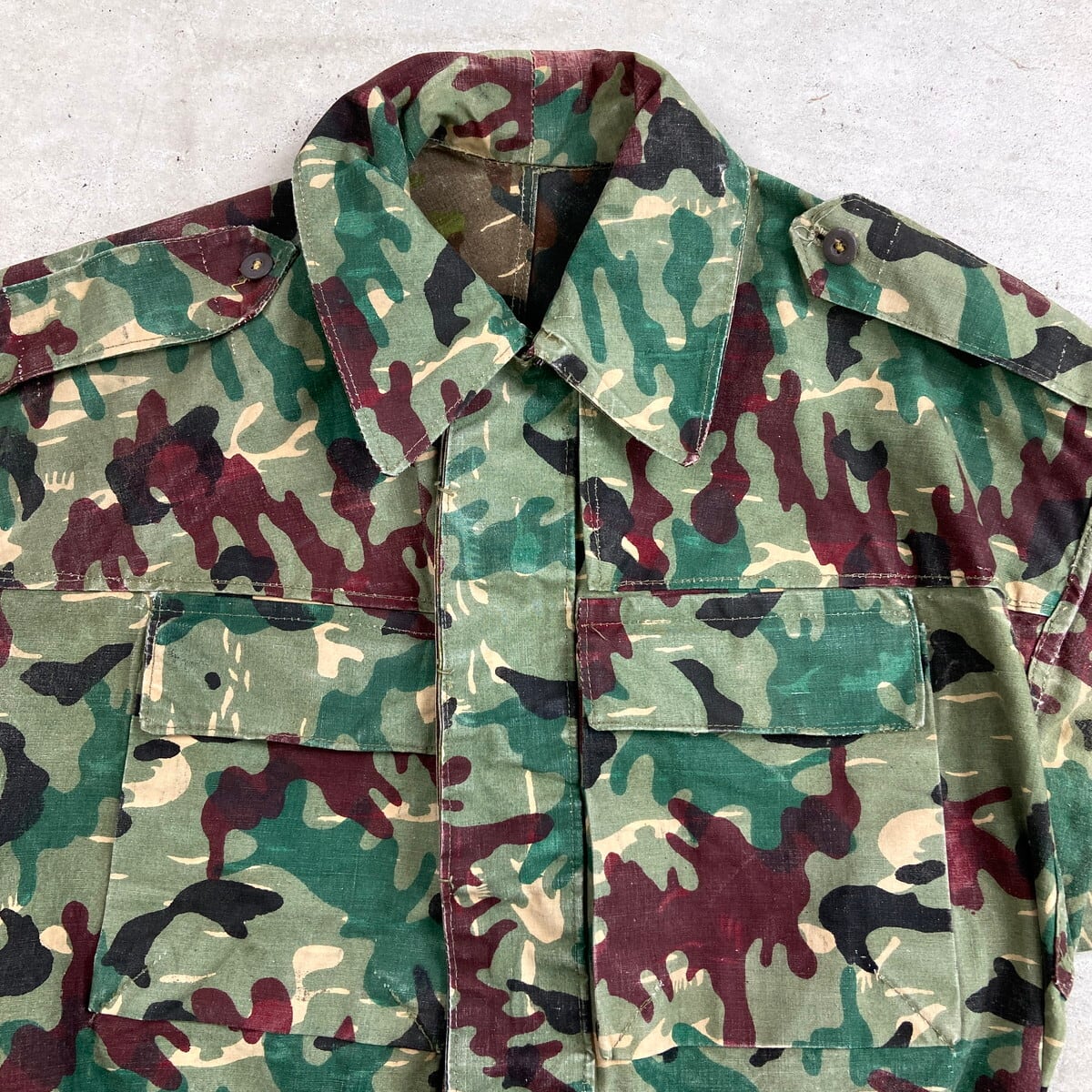 50〜60年代 スペイン軍 アメーバカモ リバーシブル フィールド